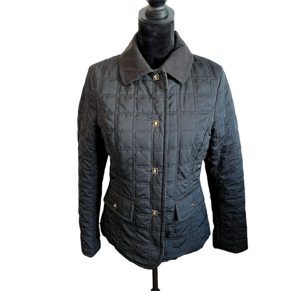 Les Copains Women's Quilted Jacket Black Standard S Casual